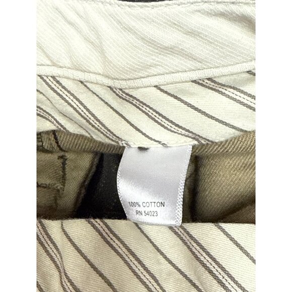 Banana Republic Men's Pants 100% Cotton Stripe Brown Business Work Size 32 - Picture 9 of 10